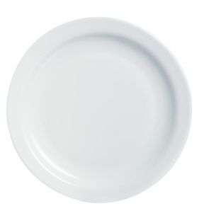 Assiette plate rond blanc verre opal Ø 23,5 cm Hoteliere Arcoroc