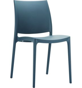 Chaise d''extérieur gris foncé 81x44x50 cm Maya Flexmob