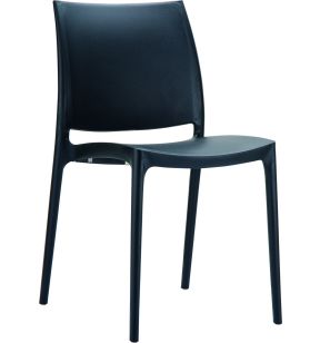 Chaise noir 81x44x50 cm Maya Flexmob
