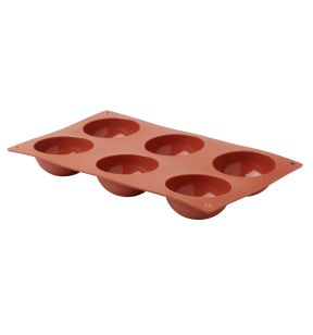 Plaat 6 halve bollen silicone GN 1/3 xx3.5 Pro.cooker
