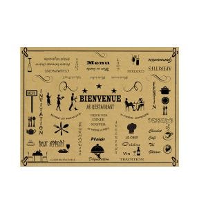 Set de table beige papier 30x40 cm (500 pièces)