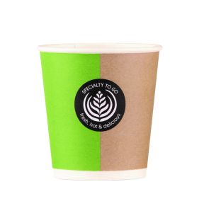 Gobelet vert carton Ø 6,2 cm 10 cl Hot Cup Huhtamaki (80 pièces)