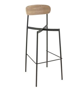 Structure tabouret d'intérieur noir 106x42x48 cm Ralph Flexmob