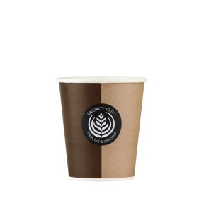 Gobelet beige carton Ø 8 cm 28 cl Hot Cup Huhtamaki (50 pièces)