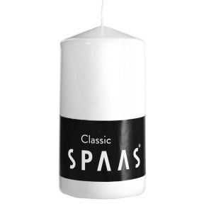 Bougie rond blanc Ø 6 cm 15 cm Spaas