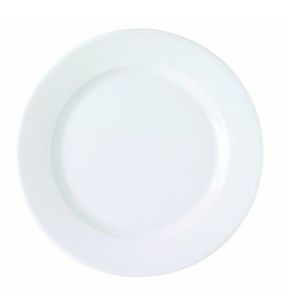 Assiette plate rond blanc porcelaine Ø 26 cm K