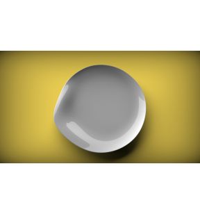 Assiette plate rond blanc porcelaine vitrifiée Ø 27 cm Moving Astera