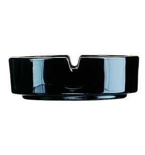 Asbak rond zwart glass gehard Ø 10.7 3.5 Arcoroc