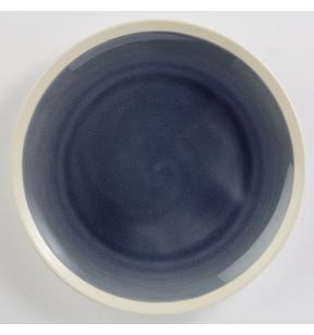 Assiette plate rond bleu grès émaillé Ø 22 cm Winter Pro.mundi