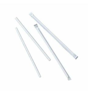Pailles emballées individuellement blanc papier Ø 0,6 cm 19,7 cm Earth Essentials (250 pièces)