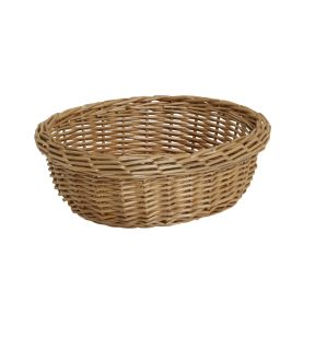 Corbeille ovale beige osier 25,5x21x9 cm Pro.mundi