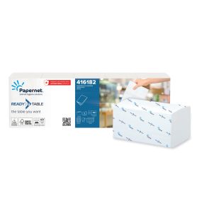 Serviette blanc ouate de cellulose 33,2 cm x 21,6 cm (550 pièces)