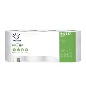 Papier hygiénique blanc ouate de cellulose 11 cm x 9,5 cm (8 pièces)