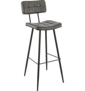 Tabouret de bar gris anthracite 92x37x50 cm Maurice Flexmob