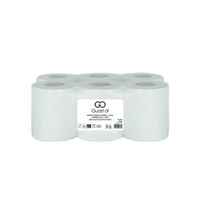 Bobine à dévidage central blanc ouate de cellulose 18,13x20 cm Essentials Collection (6 pièces)