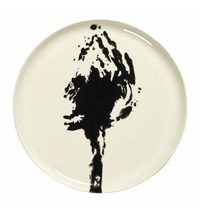 Plat bord rond white artichoke black geglazuurd aardewerk Ø 19 Feast By Ottolenghi Serax