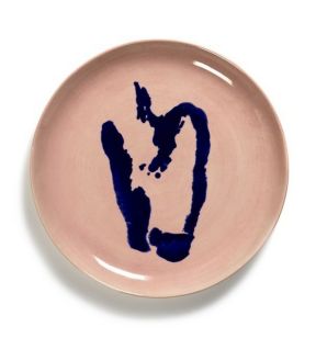 Plat bord rond delicious pink pepper black geglazuurd aardewerk Ø 22.5 Feast By Ottolenghi Serax