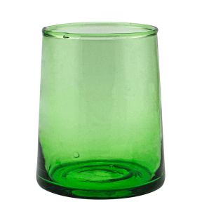 Gobelet forme basse vert en verre recyclé Ø 6 cm 9 cm Lily Pro.mundi