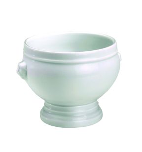 Soupière tête de lion rond blanc porcelaine culinaire Ø 11 cm Pillivuyt