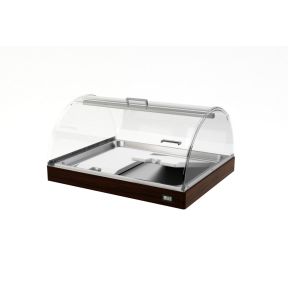 Vitrine réfrigérée pour chariot marron bois Rocam