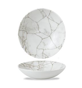 Assiette coupe creuse rond Agate grey porcelaine Ø 18,2 cm Kintsugi Churchill