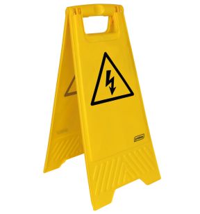 Waarschuwingsbord elektrisch gevaar rechthoekig geel 28 Probbax