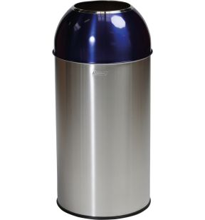 Afvalbak inox 40 L blauw Probbax