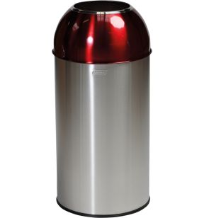 Afvalbak inox 40 L rood Probbax