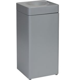 Afvalbak staal 40 L grijs Probbax