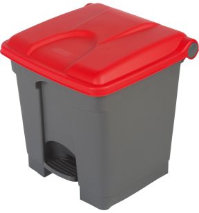 Pedaalemmer plastic 30 L grijs Probbax