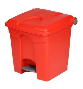 Collecteur à pédale plastique 30 L rouge Probbax
