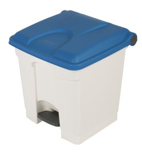 Collecteur à pédale plastique 30 L blanc Probbax
