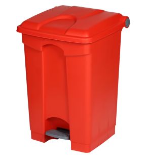 Collecteur à pédale plastique 45 L rouge Probbax