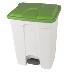 Collecteur à pédale plastique 70 L blanc Probbax