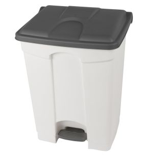 Collecteur à pédale plastique 70 L blanc Probbax