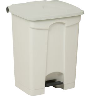 Collecteur à pédale plastique 70 L blanc Probbax