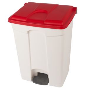 Collecteur à pédale plastique 70 L blanc Probbax