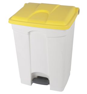 Collecteur à pédale plastique 70 L blanc Probbax