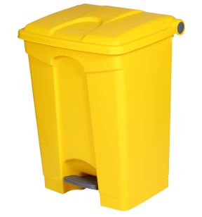 Collecteur à pédale plastique 70 L jaune Probbax