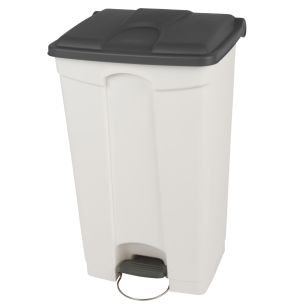 Collecteur à pédale plastique 90 L blanc Probbax