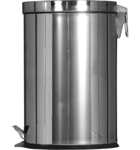 Collecteur à pédale inox 12 L argent Probbax
