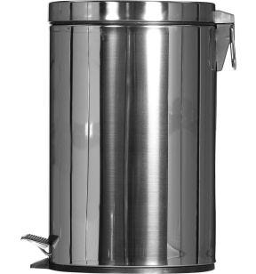 Collecteur à pédale inox 20 L argent Probbax