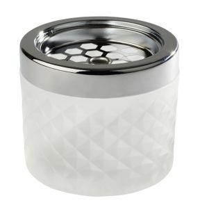 Cendrier blanc verre Ø 9,5 cm 8 cm Aps
