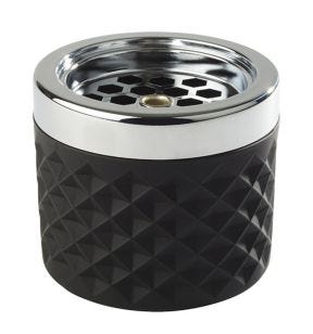 Cendrier noir verre Ø 9,5 cm 8 cm Aps