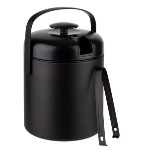 Seau à glaçons noir Ø 15 cm 22 cm 1,3 L Aps