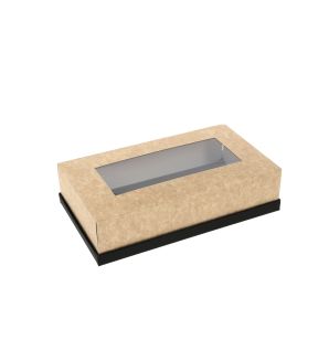 Couvercle pour plateau-repas rectangulaire carton 36,6x26,8 cm