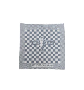 Torchon recyclé carré bleu 65x65 cm coton Chaud Devant (3 pièces)