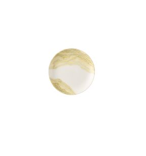 Assiette coupe plate rond Gold porcelaine vitrifiée Ø 21,7 cm Tide Churchill