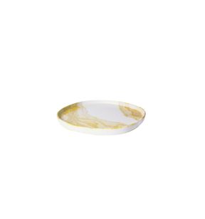 Assiette coupe plate rond Gold porcelaine vitrifiée 21 cm Tide Churchill