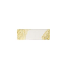 Plat rectangulaire Gold porcelaine vitrifiée 8,8 cm Tide Churchill